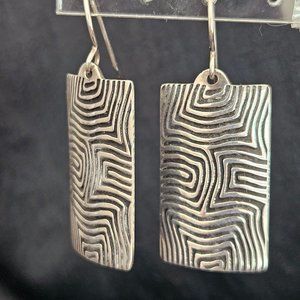 Sterling Geometric Patterned Earrings